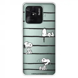 Funda para Xiaomi Redmi 10C Oficial de Peanuts Snoopy Rayas