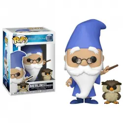 Funko Pop Disney La Espada en la Piedra Merlín El Encantador Merlín con Archimedes