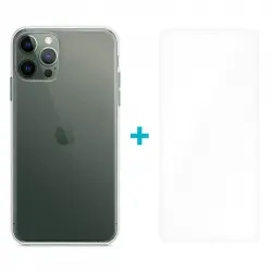 Icoveri Pack Funda Gel TPU Antigolpes Transparente + Cristal Templado 9H para iPhone 13 Pro