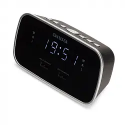 Aiwa CRU-19 Radio Despertador 2xUSB Negra