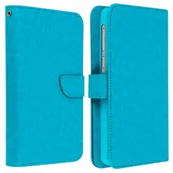 Avizar Funda Billetera Turquesa para Smartphones 5.5" a 6"