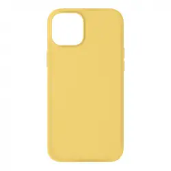 Avizar Funda Silicona Semirrígida con Acabado Tacto Suave Amarillo para iPhone 13 Mini