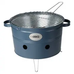 Barbacoa De Cubo Con 2 Asas Azul Oscuro Mate 34,5 Cm Progarden