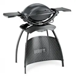 Barbacoa Weber Eléctrica Q 1400 Gris Con Mesa De Apoyo