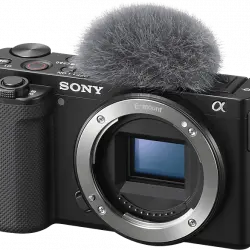 Cámara EVIL - Sony ZV-E10, 24.2 MP, APS-C, Vídeo 4K, 11 fps, Pantalla giratoria, Sólo Cuerpo, Negro