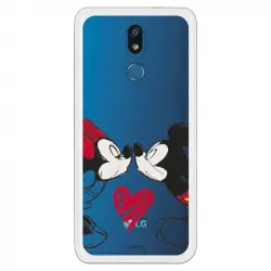 Funda Para Lg K40 Oficial De Disney Mickey Y Minnie Beso - Clásicos Disney