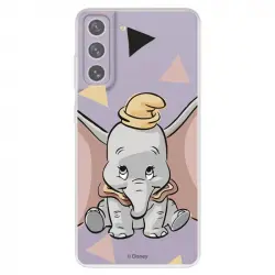 Funda Para Samsung Galaxy S21 Fe Oficial De Disney Dumbo Silueta Transparente - Dumbo