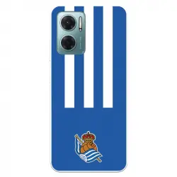 Funda Para Xiaomi Redmi 10 5g Del Real Sociedad De Fútbol Rayas Verticales - Licencia Oficial Real Sociedad De Fútbol
