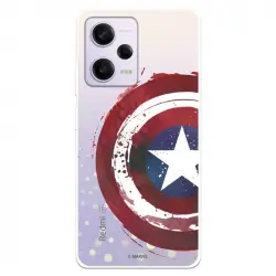 Funda Para Xiaomi Redmi Note 12 Pro 5g Oficial De Marvel Capitán América Escudo Transparente - Marvel