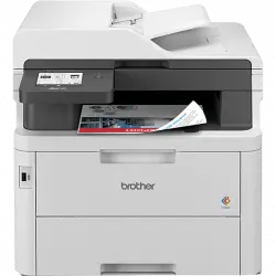 Impresora multifunción - Brother MFCL3760CDW, Láser, 26 ppm en color y monocolor, WiFi, Doble cara, Gris