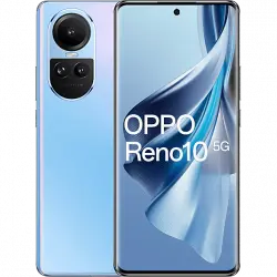 Móvil - OPPO Reno10 5G, Ice Blue, 256 GB, 8 GB RAM, 6.7" AMOLED Full HD+, Mediatek Dimensity 7050, 5000 mAh, Android 13
