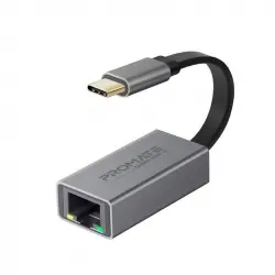 Promate GigaLink-C Adaptador USB-C a Ethernet Gris