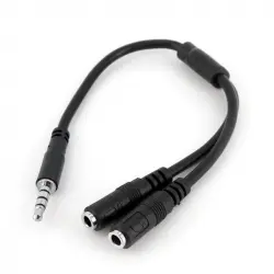 Startech Adaptador Divisor para Auriculares y Micrófono de 3,5mm de 4 Pines a 2x de 3,5mm de 3 Pines