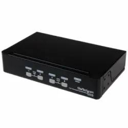 Startech.com Conmutador Kvm Usb De 4 Puertos De Montaje En Rack De 1u Con Osd