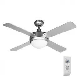 Ventilador De Techo Inox - Luz - Mando A Distancia - 60 W - 106 Cm - Temporizador - Universal Blue