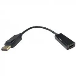 3Go Cable Adaptador DisplayPort a HDMI Macho/Hembra 15cm Negro