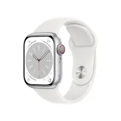 Apple - Watch Series 8 GPS + Cellular 41mm Con Caja De Aluminio En Plata Y Correa Deportiva Blanca