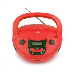 Belson - Radio CD Portátil BSL PCD-31R Rojo Con Bluetooth