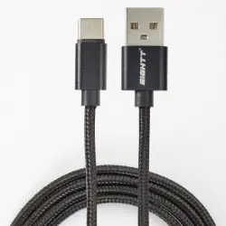 Eightt ECT-4B Cable Nylon Trenzado USB 2.0 a USB-C 1m Negro
