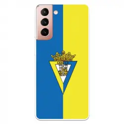 Funda Licencia Oficial Cádiz CF Escudo Fondo Bicolor para Samsung Galaxy S21