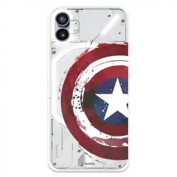 Funda Para Nothing Phone 1 Oficial De Marvel Capitán América Escudo Transparente - Marvel