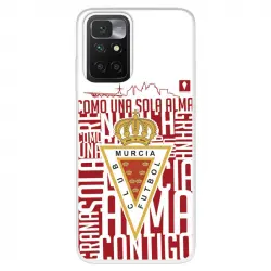 Funda para Xiaomi Redmi 10 del Real Murcia Escudo Fondo Blanco Licencia Oficial