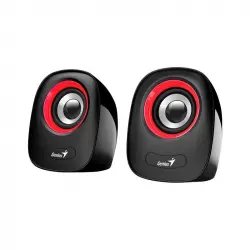 Genius SP-Q160 Altavoces 2.0 6W Negro/Rojo