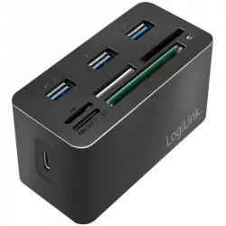 LogiLink Mini Lector de Tarjetas USB 3.2 Negro