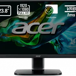 Monitor - Acer KA240YBI, 24" FHD, VA LED, 1 ms VRB, 75 Hz, 250 cd/m², VGA, AMD FreeSync, Negro