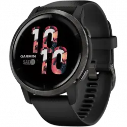 Reloj deportivo - Garmin Venu 2, 1.3", AMOLED, 11 días, Wi-Fi, Bluetooth, ANT+, GPS, Brújula, Pulsioxímetro, Negro