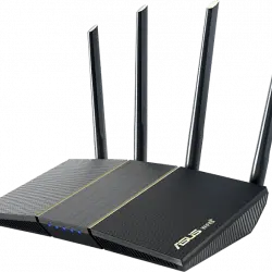 Router WiFi - ASUS RT-AX57, 3 Gbit/s, Wifi 6 Doble banda, Control parental, Compatible Aimesh, Gaming y Streaming, Negro
