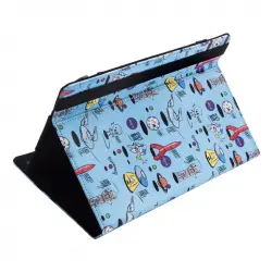 SilverHT Funda Universal Estampada Space Blue Metal para Tablet 9"-10.1"