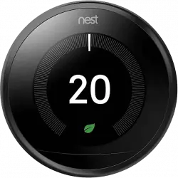 Termostato - Google Nest T3028IT Learning Thermostat 3ª generación, Pantalla grande, WiFi, Automático, Negro