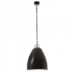 VidaXL Lámpara Colgante Industrial Redonda E27 32cm Negro