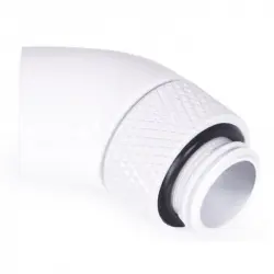 Alphacool Adaptador en Ángulo 45º Giratorio G1/4 Rosca Exterior a G1/4 Rosca Interior Blanco