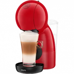 Cafetera de cápsulas - Nescafé Dolce Gusto Krups Piccolo XS KP1A35AS, 1600 W, 15 bar, 0.8 L, Calentamiento en 30 s, Bebidas calientes y frías, Rojo