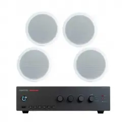 Fonestar Pack A100 Amplificador PROX-30 + GAT-601 Cuatro Altavoces de Techo