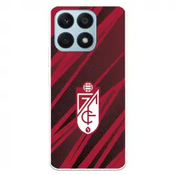 Funda Para Honor X8a Del Granada Cf Escudo - Líneas Rojas Y Negras - Licencia Oficial Granada Cf