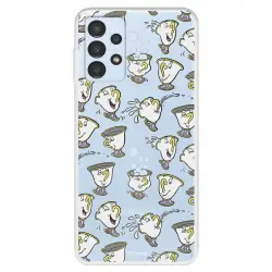 Funda Para Samsung Galaxy A13 4g Oficial De Disney Chip Potts Siluetas - La Bella Y La Bestia