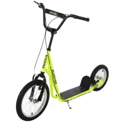 HomCom Patinete Infantil de Ruedas Grandes Amarillo