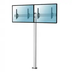 Kimex Soporte de Suelo Inclinable Atornillable para 2 TV 43"-49" Altura 240cm VESA 400x400 Máx. 50Kg