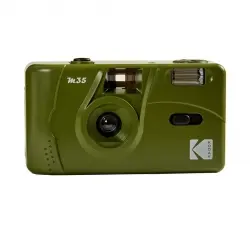 Kodak M35 Da00254 - Cámara Recargable De 35 Mm, Objetivo Gran Angular Fijo, Visor Óptico, Flash Incorporado, Pila Aaa - Verde Oliva