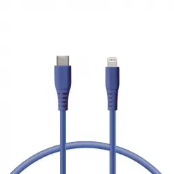 Ksix Cable Carga Ultra Rápida Lightning A USB-C 65 W 1m Azul