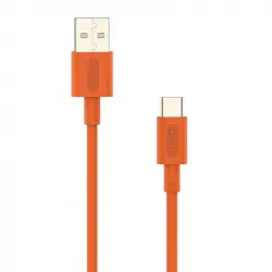 Nubbeh Elisium Cable USB-A a USB-C Tpe 1m 3A Naranja