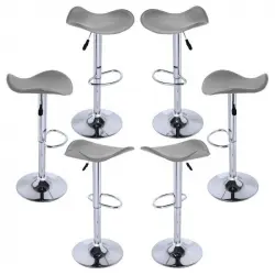 Packs Taburetes Altos - Pack 6 Taburetes Rox - Gris