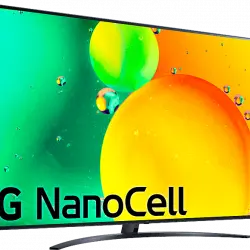 TV LED 86" - LG 86NANO766QA, UHD 4K, 86": Procesador Inteligente: α7 Gen5 AI Processor Smart TV, DVB-T2 (H.265), Azul Oscuro Ceniza