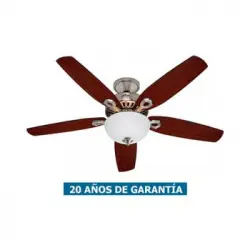 Ventilador De Techo Hunter Con Luz 50571 Builder Deluxe 132 Cereza O Nogal / Cromado