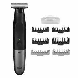 Braun - Series X, Recortadora De Barba Y Afeitadora Para Hombre, Rostro Y Cuerpo, Peine Bidireccional, Cabezal Flexible, Resistente Al Agua, XT5200