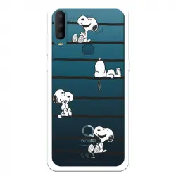 Funda Para Alcatel 1s 2020 Oficial De Peanuts Snoopy Rayas - Snoopy