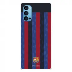 Funda Para Oppo Reno4 5g Del Fc Barcelona Fondo Rayas Verticales - Licencia Oficial Fc Barcelona